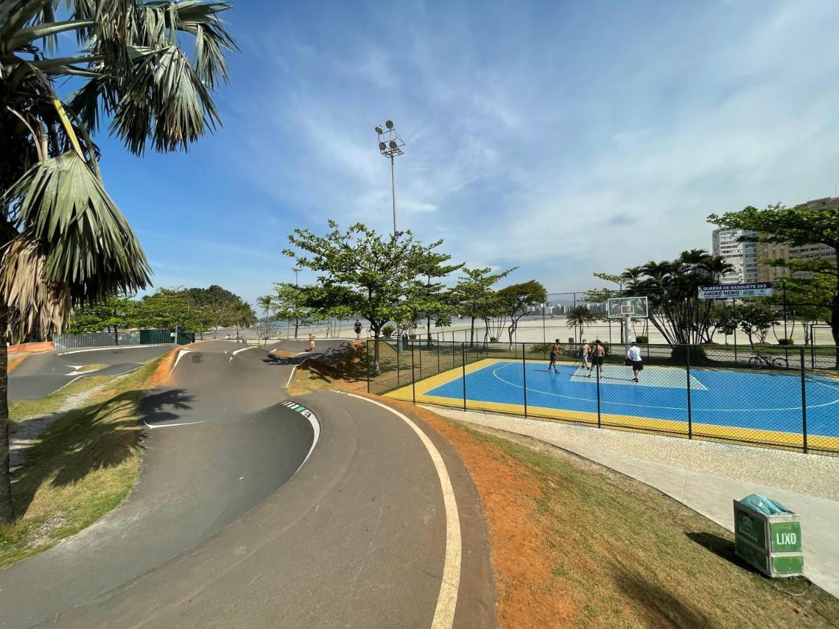 Pe Na Areia Em Santos! Que Vista Mar! Santos (Sao Paulo) Exterior photo