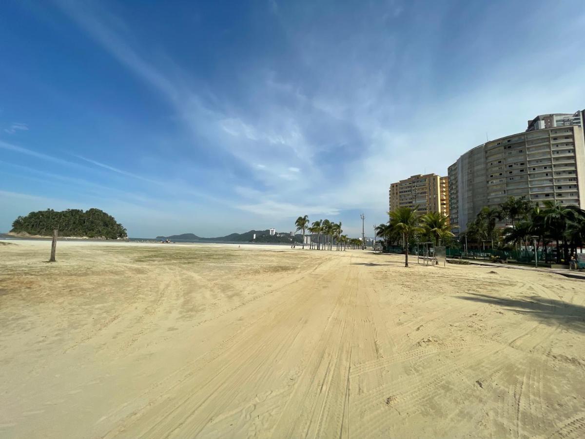 Pe Na Areia Em Santos! Que Vista Mar! Santos (Sao Paulo) Exterior photo