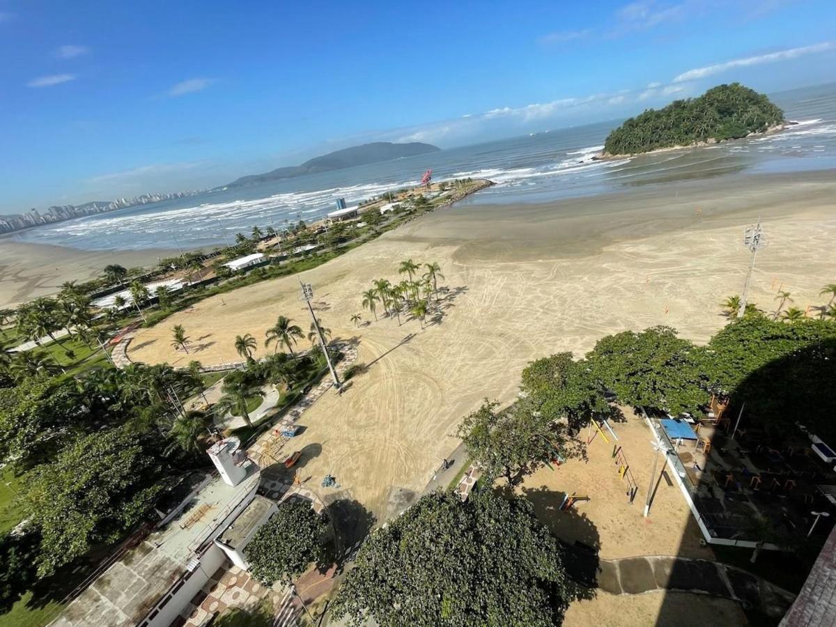 Pe Na Areia Em Santos! Que Vista Mar! Santos (Sao Paulo) Exterior photo
